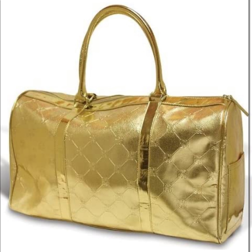 BCBG Maxazria Gold Duffle Bag